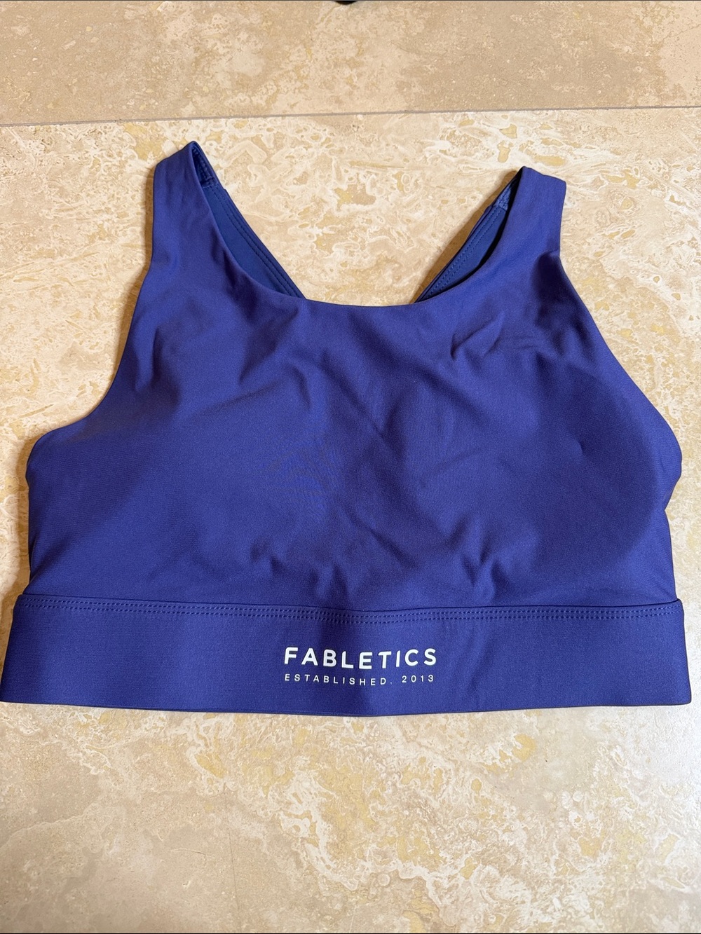 💕New Fabletics Purple Sports Bra with Logo Band💕
